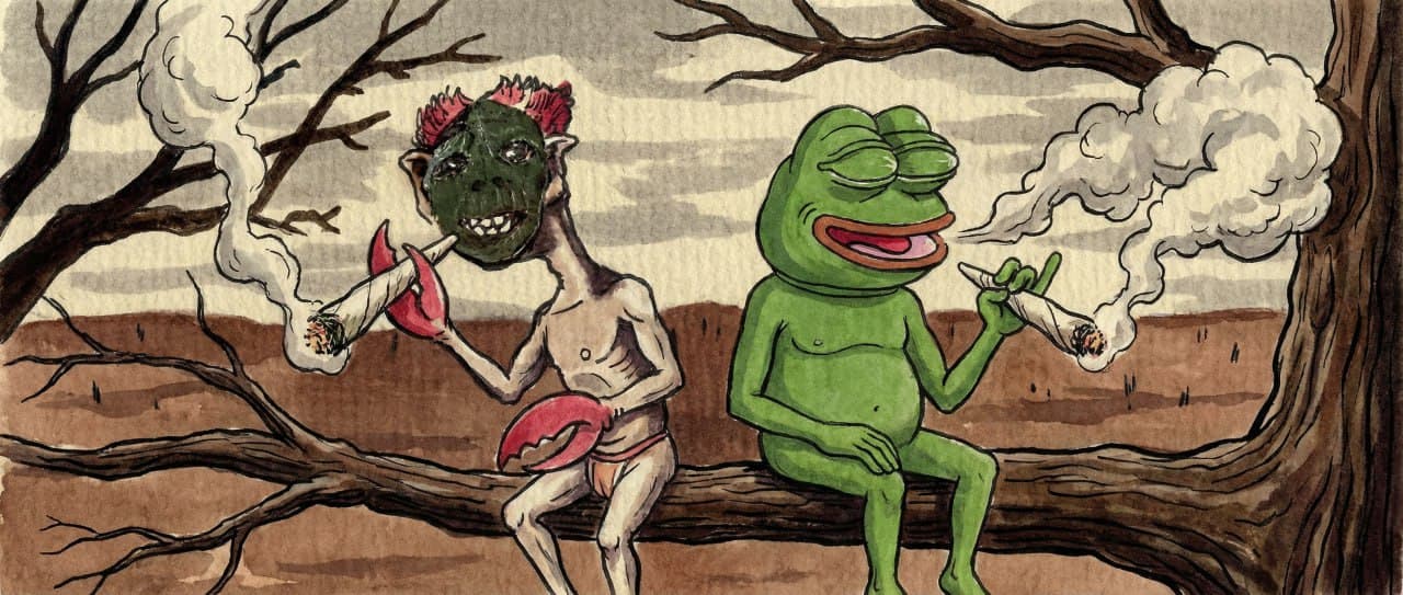 The Naked Crab Man in the woods